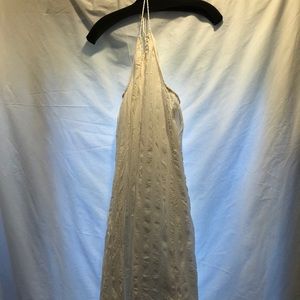 TRYB medium cover up partly crochet white halter. Long. Lined